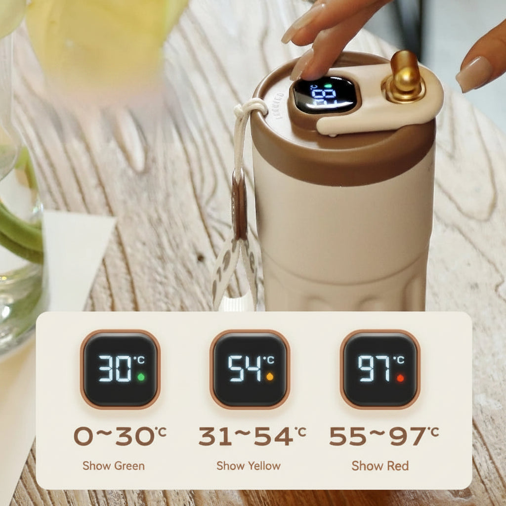 Inteligentny kubek termiczny 450 ml z wyświetlaczem temperatury